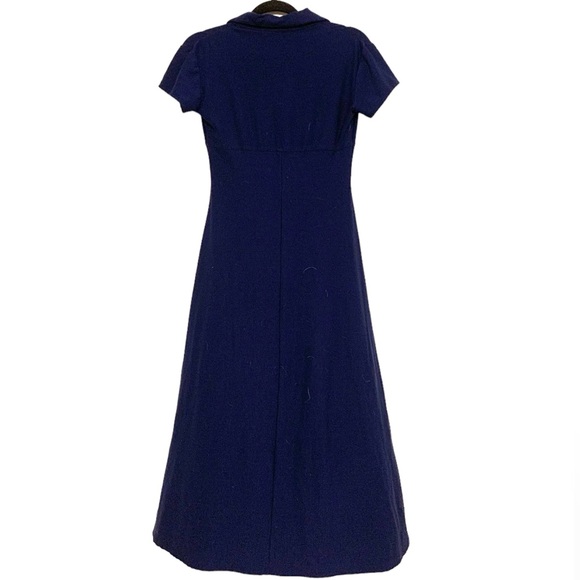 Express Blue Collared Maxi Dress Made In USA - Picture 3 of 6